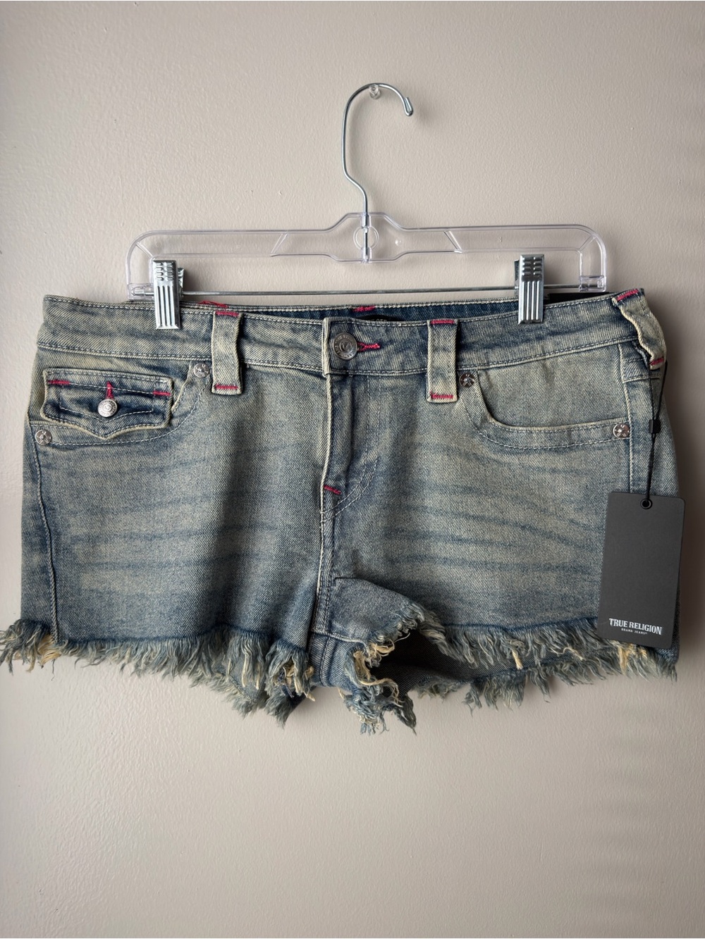 True religion denim shorts